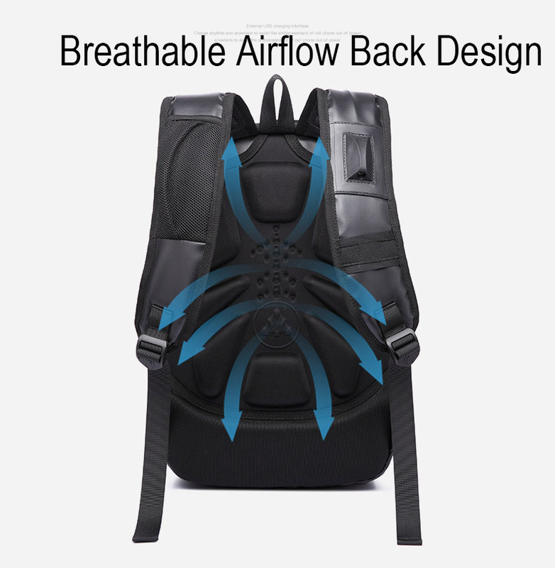 Hard EVA Shell Business Custom Travel Backpack Big Size 16.14x10.43x1.18