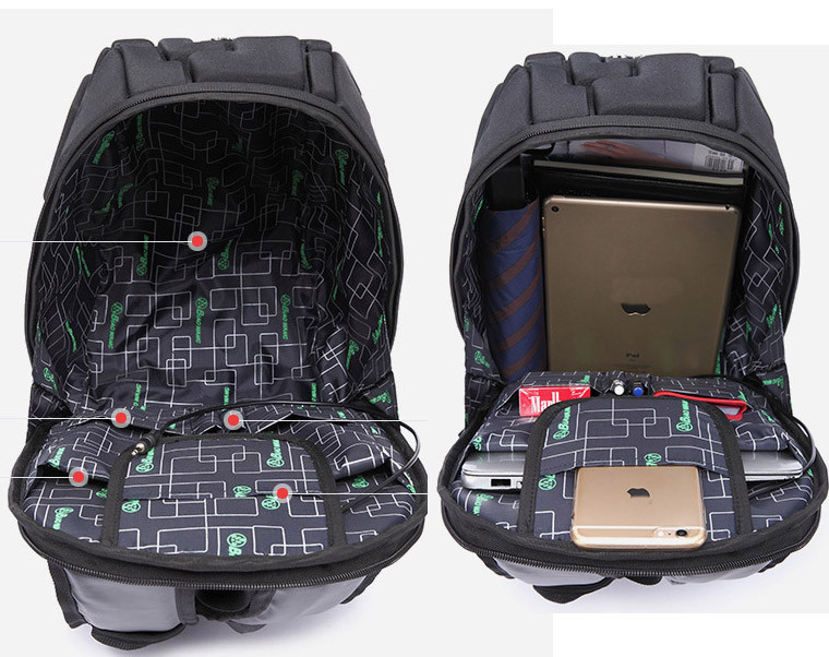 Hard EVA Shell Business Custom Travel Backpack Big Size 16.14x10.43x1.18