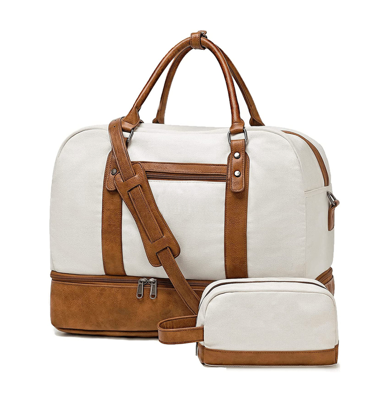 Stylish Duffel Travel Bags With Laptop Compartment Toiletry 19 Inch 19.7x9.8x14.6