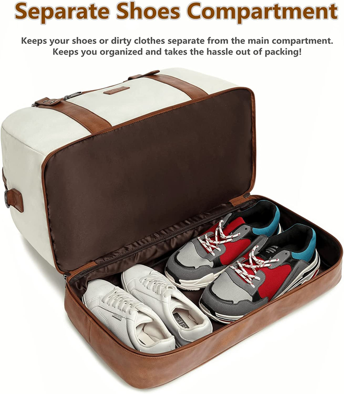 Stylish Duffel Travel Bags With Laptop Compartment Toiletry 19 Inch 19.7x9.8x14.6