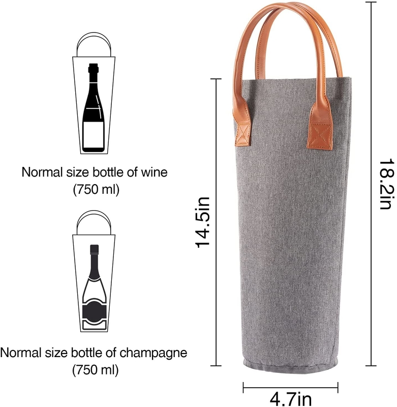 Round Portable Insulated Cooler Bag For Baby Bottles Wine Ice Bag Small 4x14