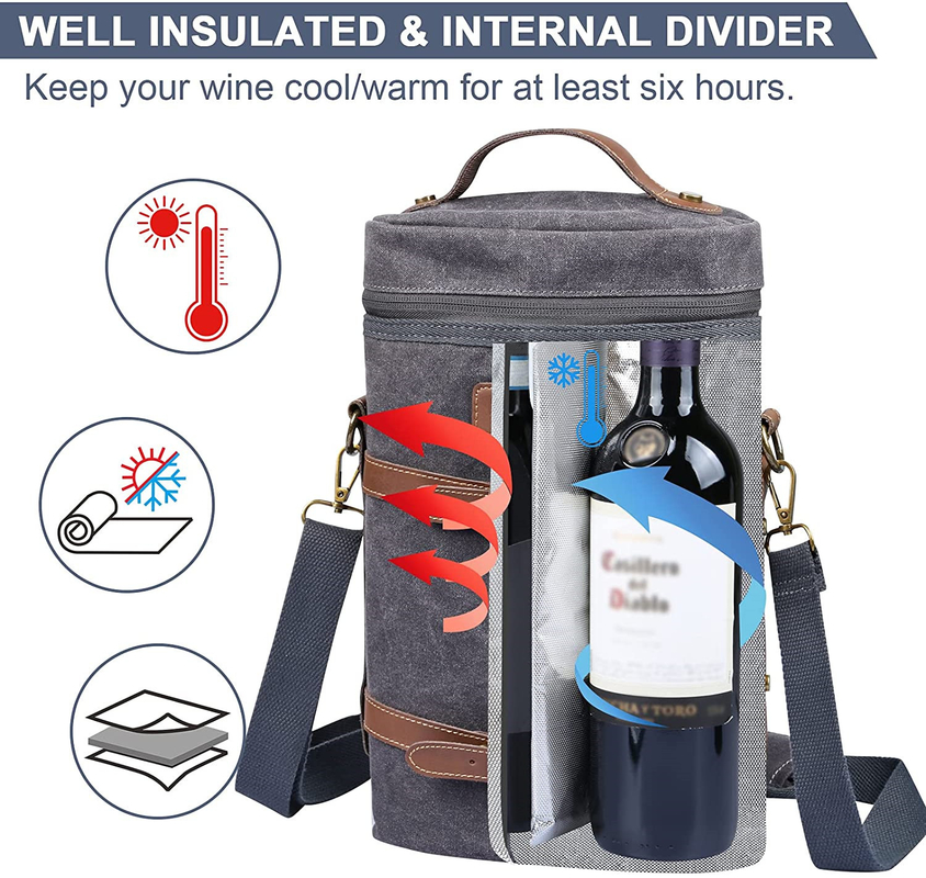 Flexible Picnic Wine Heavy Duty Custom Insulated Cooler Bag Divider Pad Water Bottle 8x3x13