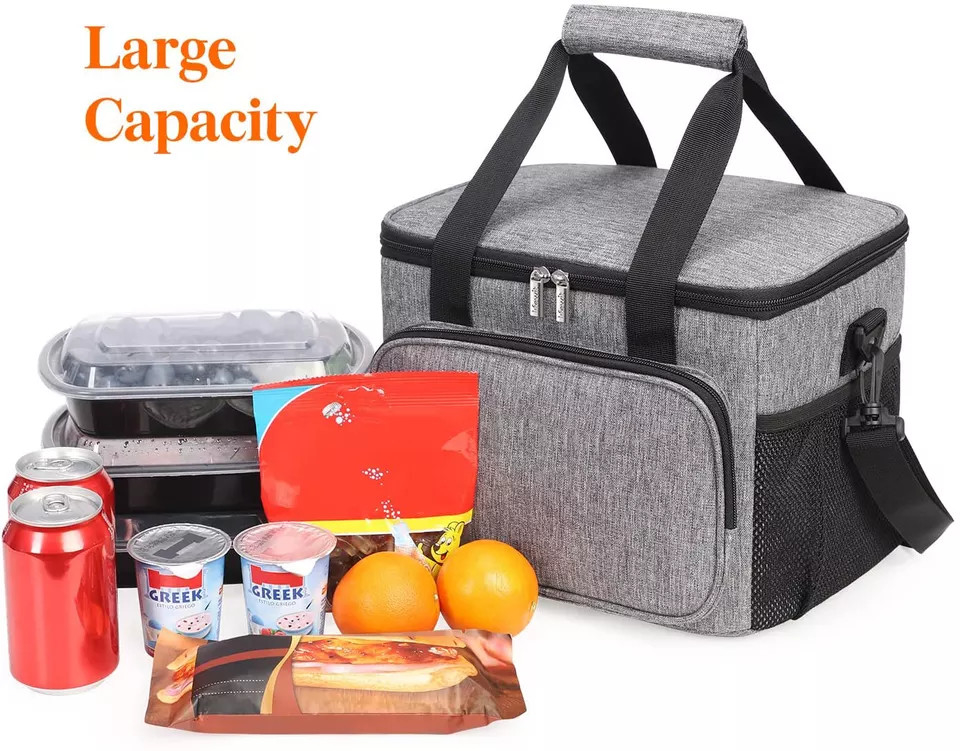 Soft Sided Custom Insulated Cooler Bag For Groceries Lunch Box Tote Office 24 Can