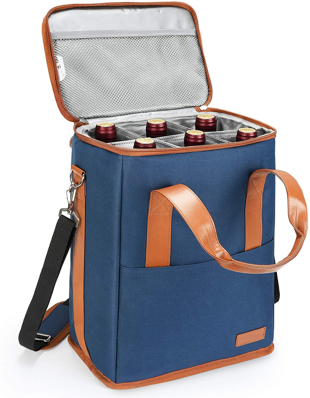 Xl Custom Insulated Cooler Bag Pouch For Groceries Wine 6 Bottles 8.6X7.1X12.5