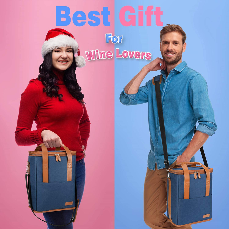 Xl Custom Insulated Cooler Bag Pouch For Groceries Wine 6 Bottles 8.6X7.1X12.5
