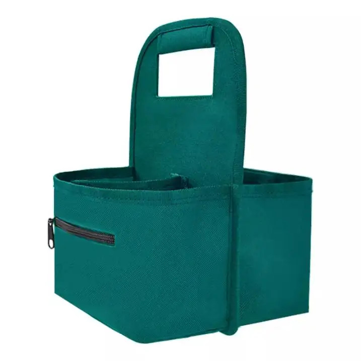 Portable Tote Storage Coffee Delivery Bag , 10*7 Inch Custom Coffee Cup Sleeves