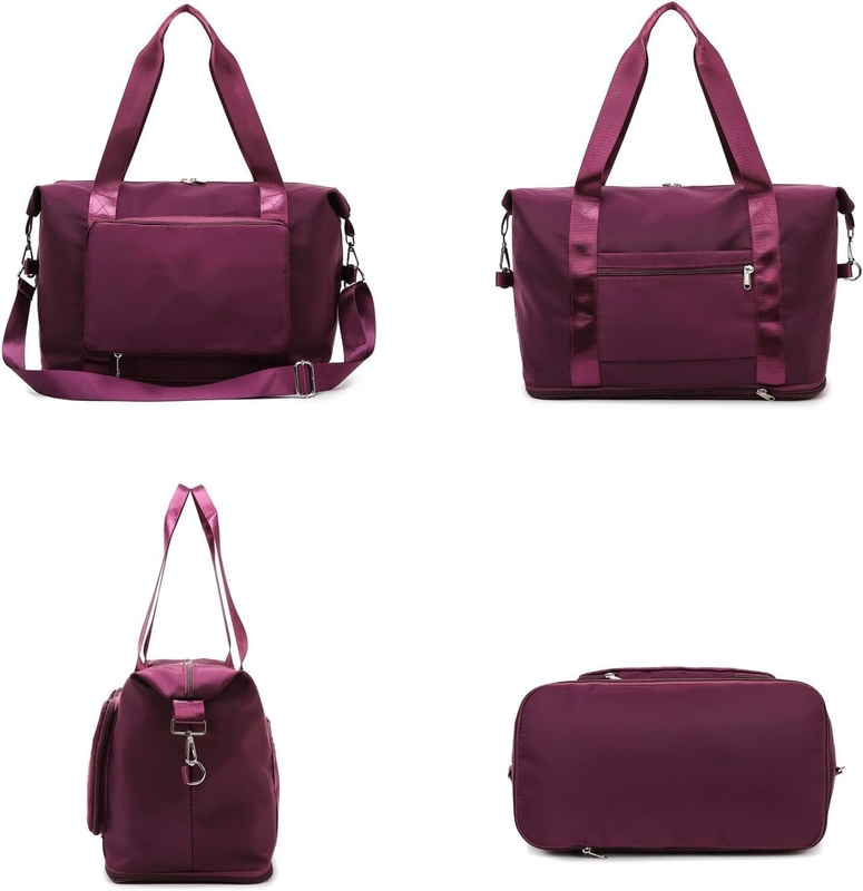 Large Capacity Expandable Dry Wet Separation Bag Travel Carry On Tote With Shoulder Strap