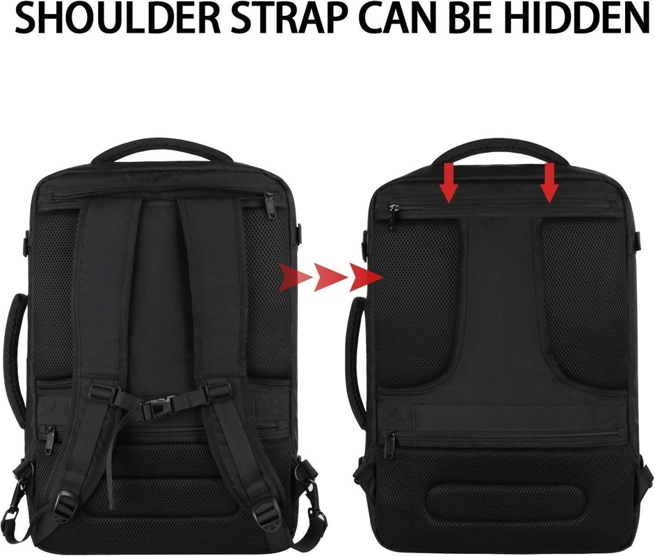 Black 40L Expandable Carry On Luggage Bag Flight Approved Outdoor Duffel Travel Bag