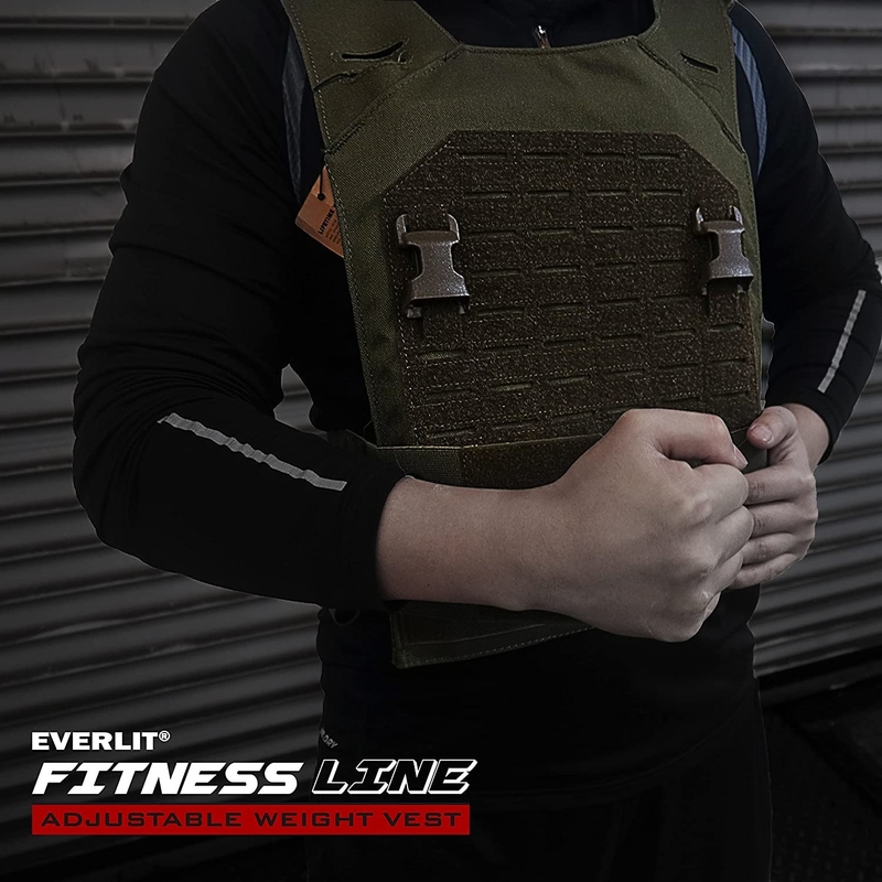 1000D Nylon Cordura Coyote Brown Strength Training Weighted Vest Workout 11x14