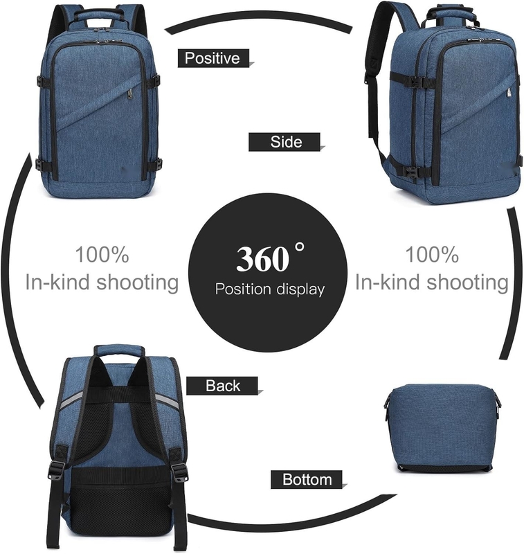 Navy Lightweight Daypack for Flight 20L Carry on Airplane Approved Under Seat Travel Bag