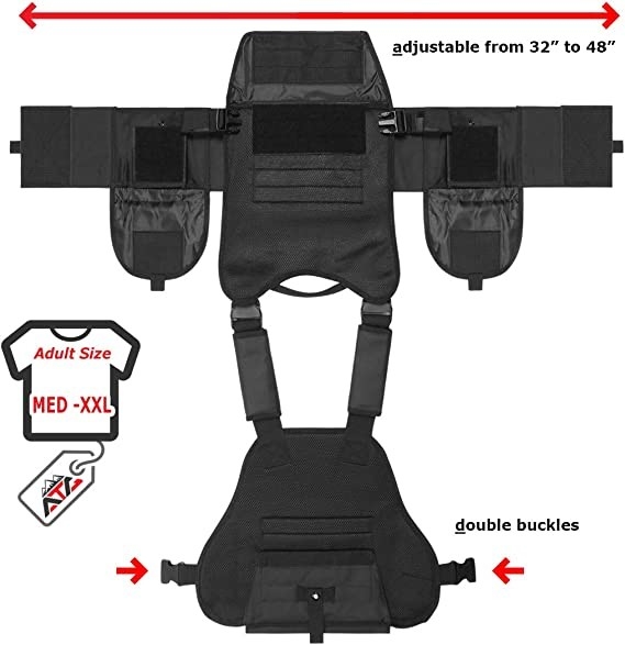 Plate Carrier Tactical Vest Custom Gun Bag With Magazine Pouches Attachments 3D Mesh 34