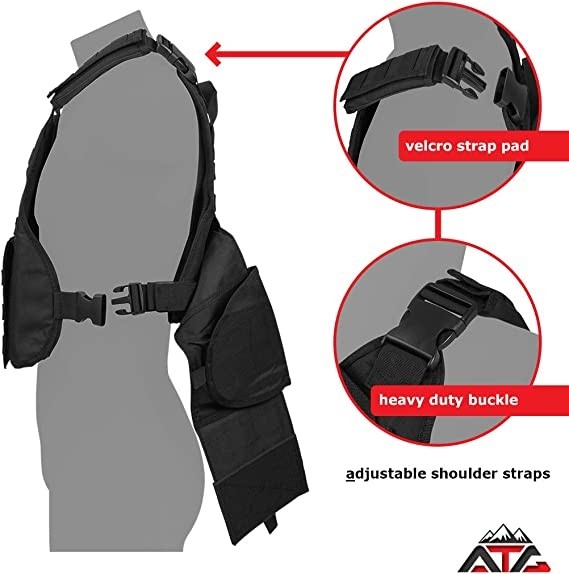 Plate Carrier Tactical Vest Custom Gun Bag With Magazine Pouches Attachments 3D Mesh 34