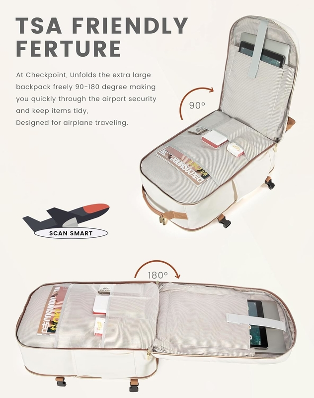 Flight Approved Carry On  Perfect for College Hiking Overnight Travel Bag with 17.3inch Laptop Compartment