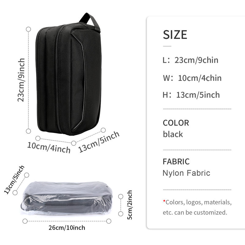 Travel Custom Toiletry Bag Organizer Bag Eco Friendly Hanging Cosmetic Organizer 3 Layers