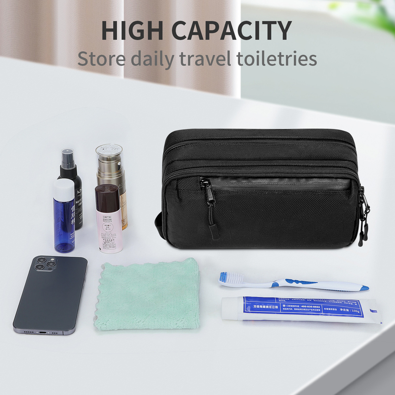 Travel Custom Toiletry Bag Organizer Bag Eco Friendly Hanging Cosmetic Organizer 3 Layers
