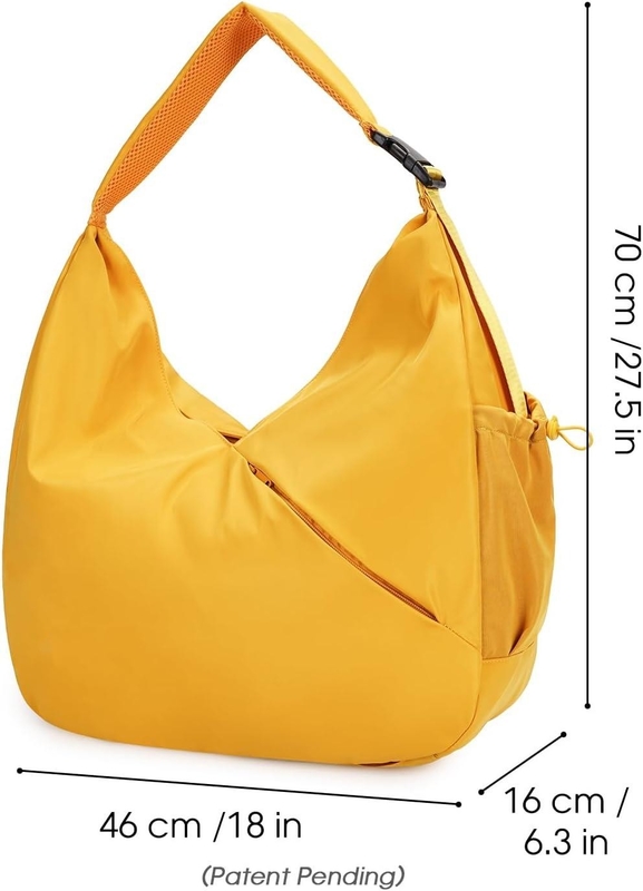 Large Gym Duffle Bag With Hidden Yoga Mat Holder / Customizable Duffle Bags Shoe Compartment