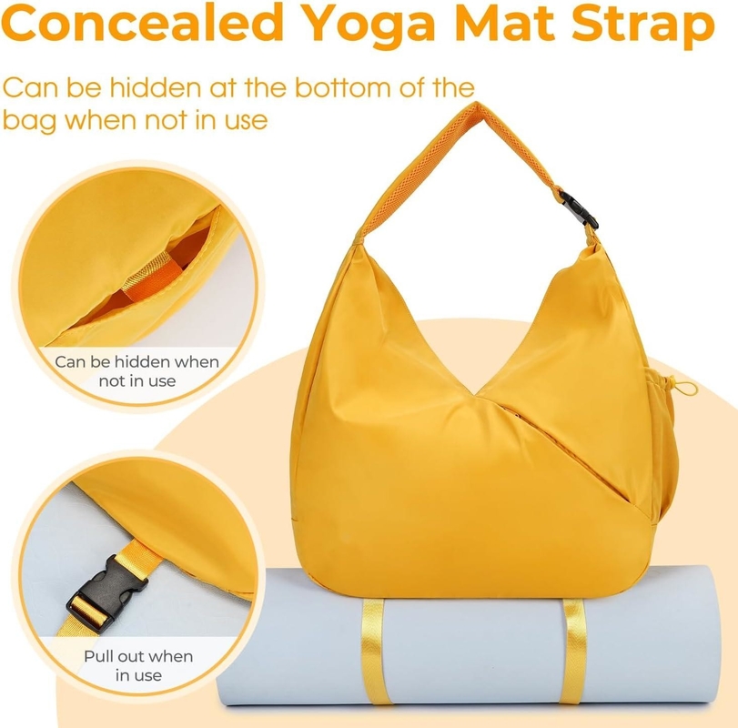 Large Gym Duffle Bag With Hidden Yoga Mat Holder / Customizable Duffle Bags Shoe Compartment
