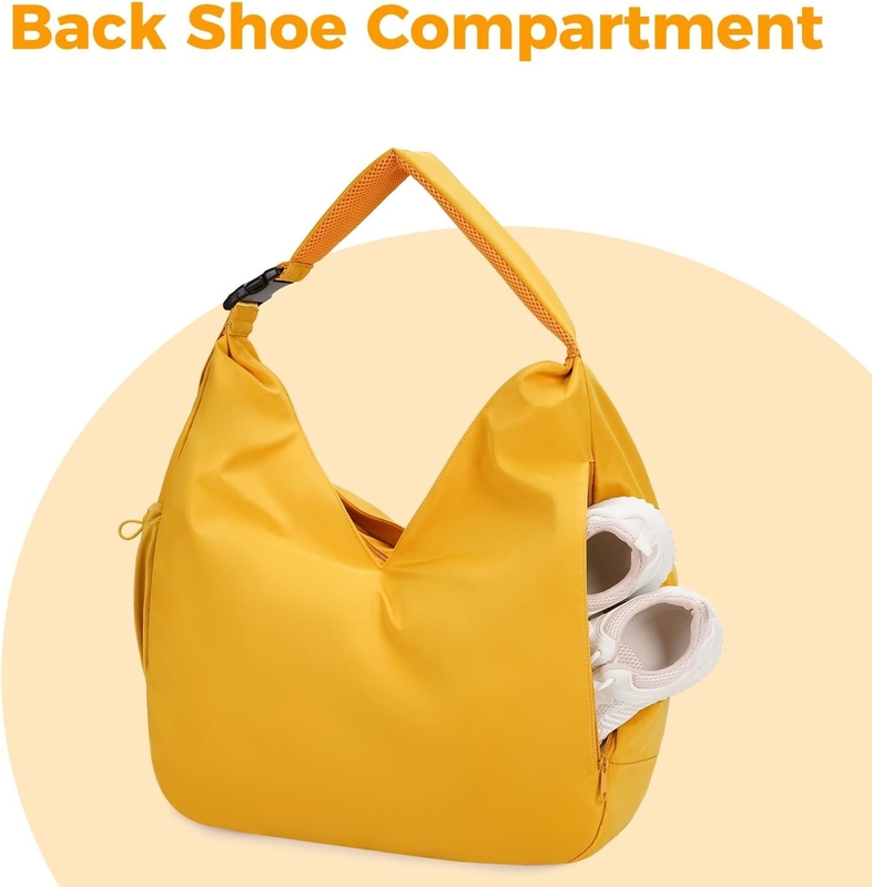 Large Gym Duffle Bag With Hidden Yoga Mat Holder / Customizable Duffle Bags Shoe Compartment