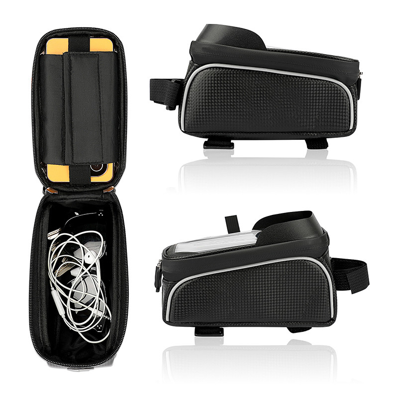 OEM or ODM Waterproof Bike Phone Bag Front Frame Bicycle Bag Pouch 8x3x5