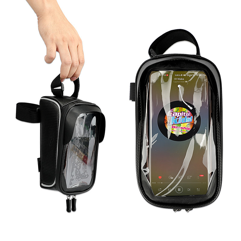 OEM or ODM Waterproof Bike Phone Bag Front Frame Bicycle Bag Pouch 8x3x5