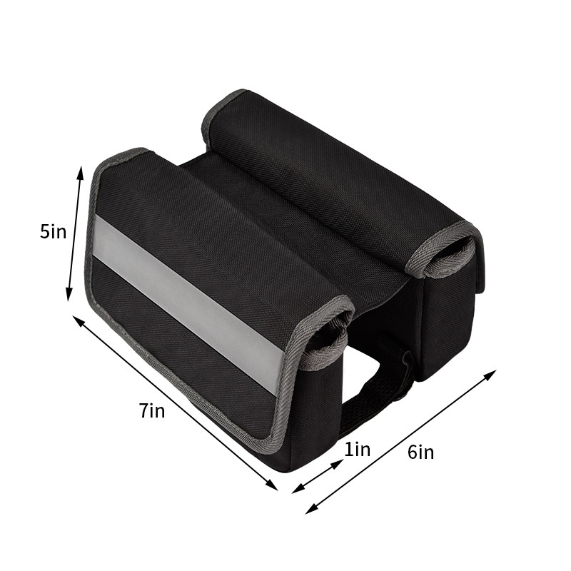Large Phone Bike Bag OEM Waterproof Rear Under Seat Reflective Strip Pouch For Cycling 7X6X5