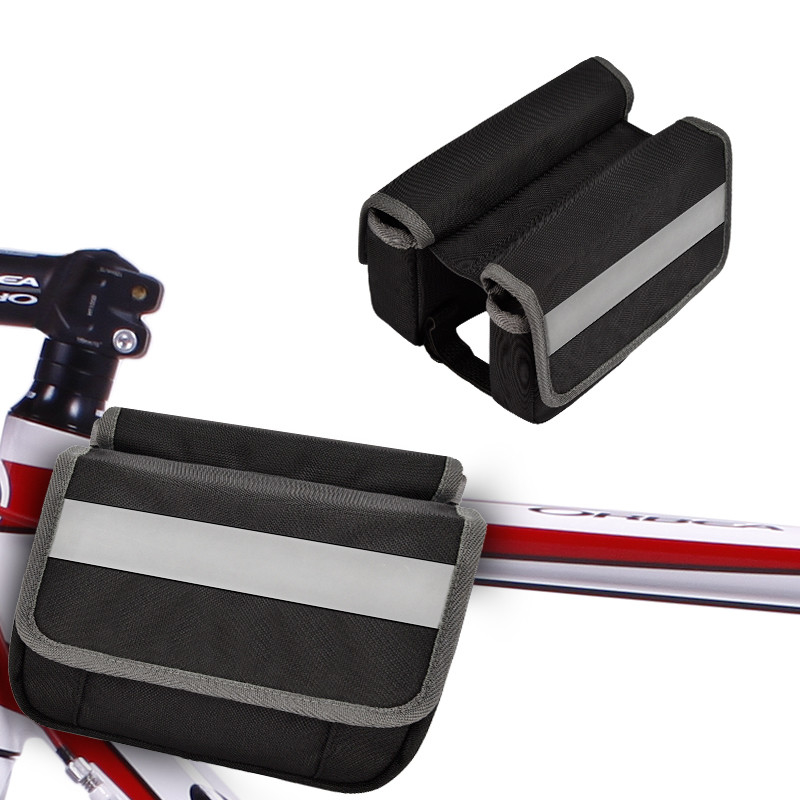 Large Phone Bike Bag OEM Waterproof Rear Under Seat Reflective Strip Pouch For Cycling 7X6X5