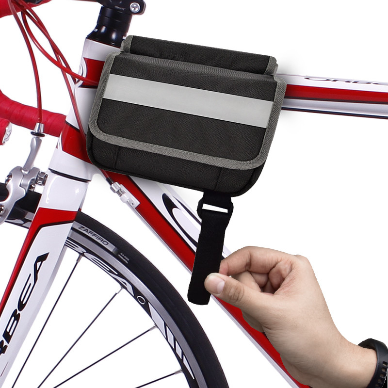 Large Phone Bike Bag OEM Waterproof Rear Under Seat Reflective Strip Pouch For Cycling 7X6X5