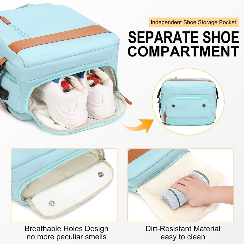 15.6 Inch Carry On Duffel Travel Bag Airline Flight Approved With USB Charging Port