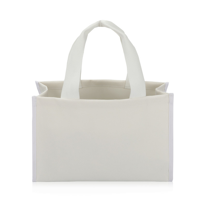 Canvas Tote Bag Custom Shopping Bags Retail Heavy Duty Thick Bottom 4x4x10