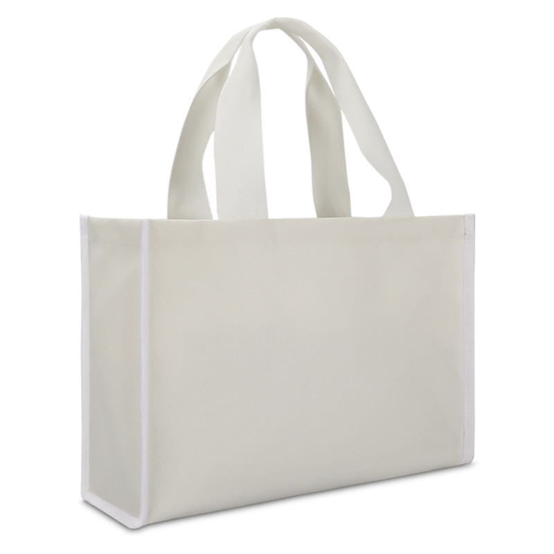 Canvas Tote Bag Custom Shopping Bags Retail Heavy Duty Thick Bottom 4x4x10