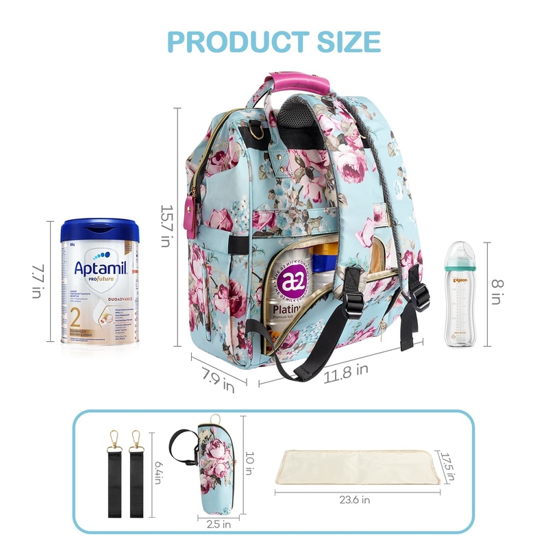 Durable Multifunction Nappy Custom Travel Diaper Bag Large Capacity Waterproof for Mommy and Dad
