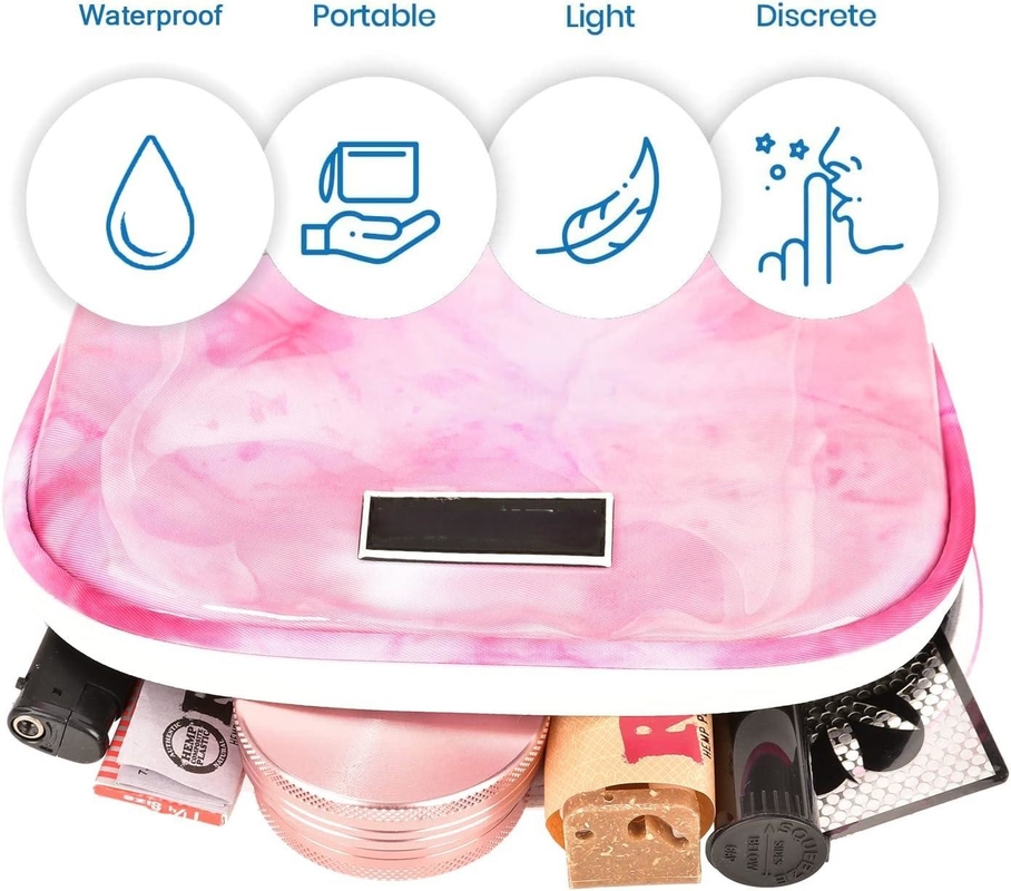 Pink Color Water Resistant Custom Travel Smell Proof Bag with Carbon Filter System for Girl Women