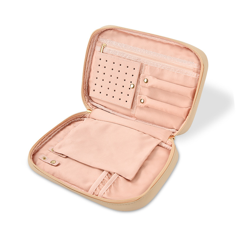 BSCI ODM Travel Jewelry Storage Bags Carrying Padded For Women Girls 10x6.4x2
