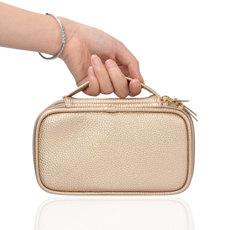 OEM  2 Layer Jewelry Storage Bag Pouches Organizer Pouch Earring Travel Case 7x2.4x3.9