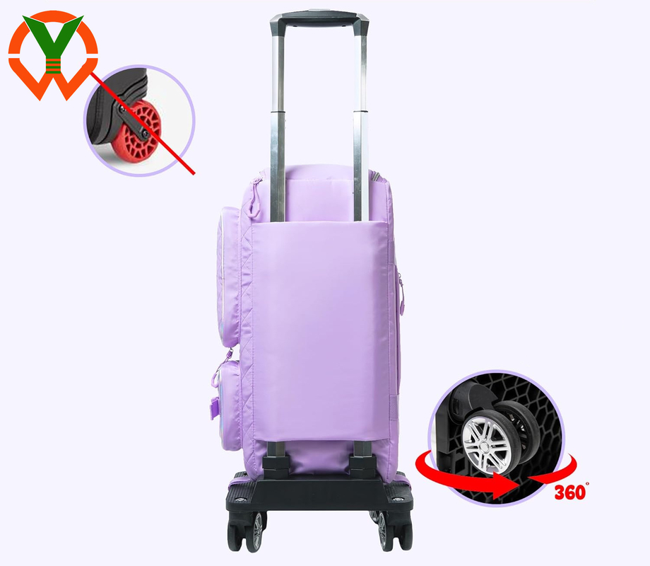 Women' Fashion Duffle Bag With Wheels Overnight Bag Featuring Shoe Compartment For Travel