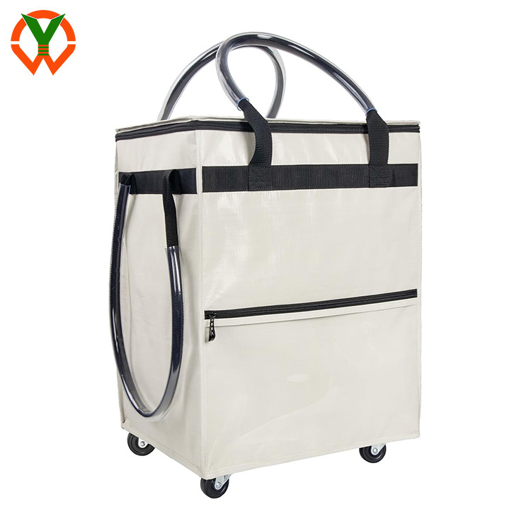 Reusable PP Shopping Cart with Large Capacity Waterproof Foldable Shopping Bag for Shop Travel