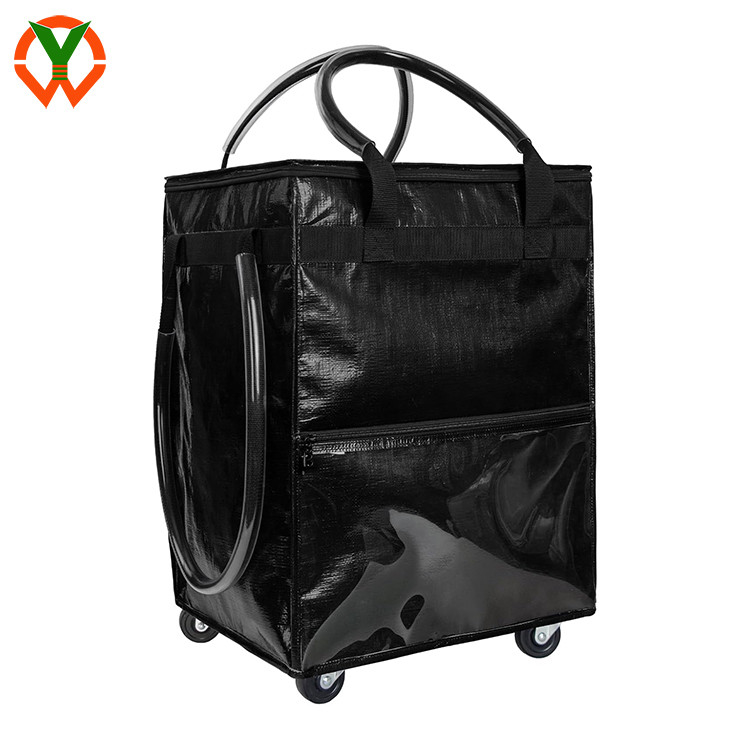 Reusable PP Shopping Cart with Large Capacity Waterproof Foldable Shopping Bag for Shop Travel