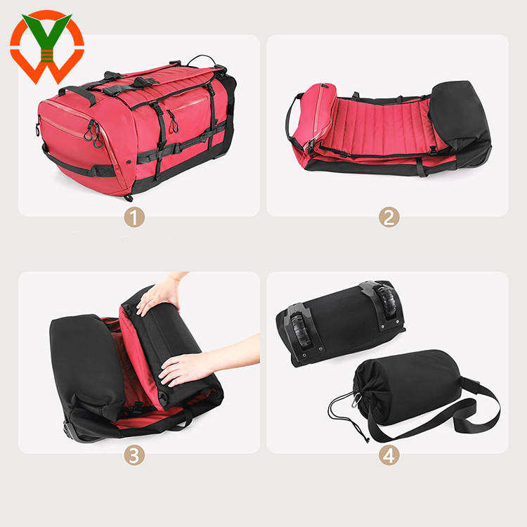 Large 86L Waterproof Wheeled Duffel Bag Foldable Travel Bag Design for Convenient Travel