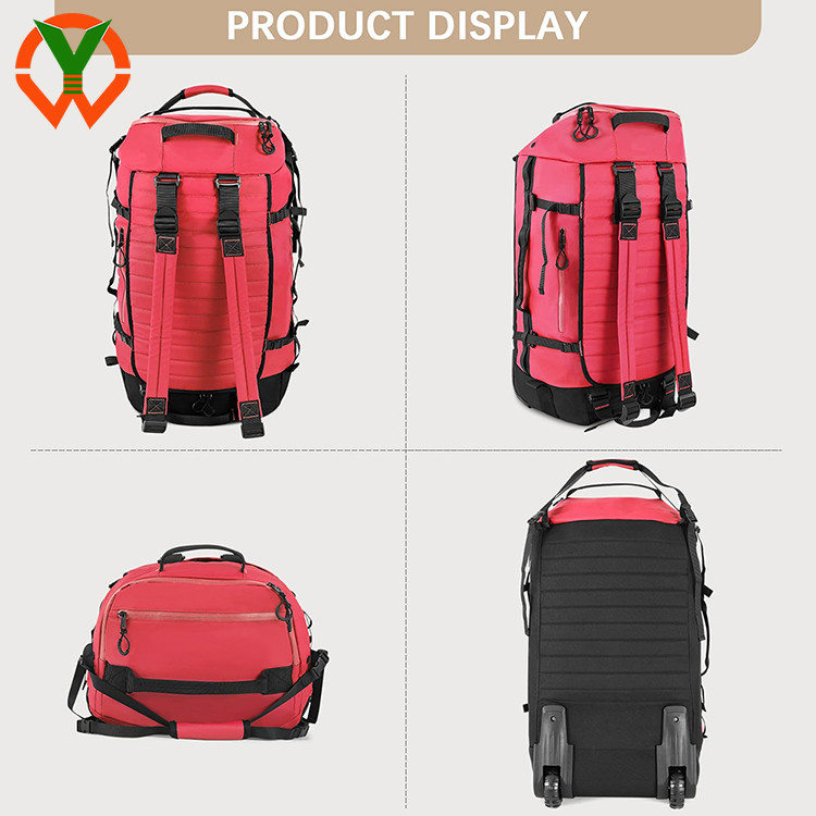Large 86L Waterproof Wheeled Duffel Bag Foldable Travel Bag Design for Convenient Travel