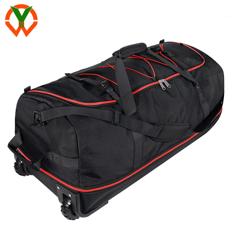 120L/140L Double Rubber Wheel Folding   Travel Duffle Bag And Multiple Pockets And Compartments