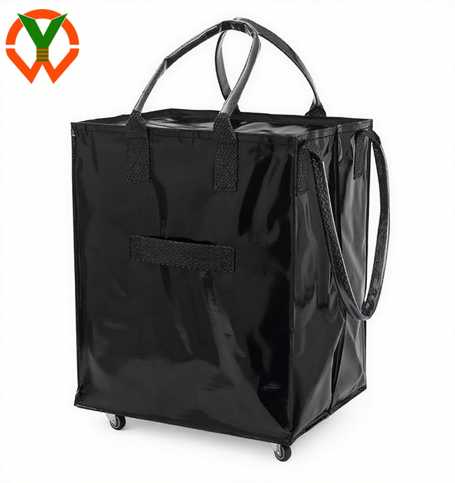 Large Reusable Shopping Bag On Wheels Rolling Tote Lightweight Grocery Bag With Handles