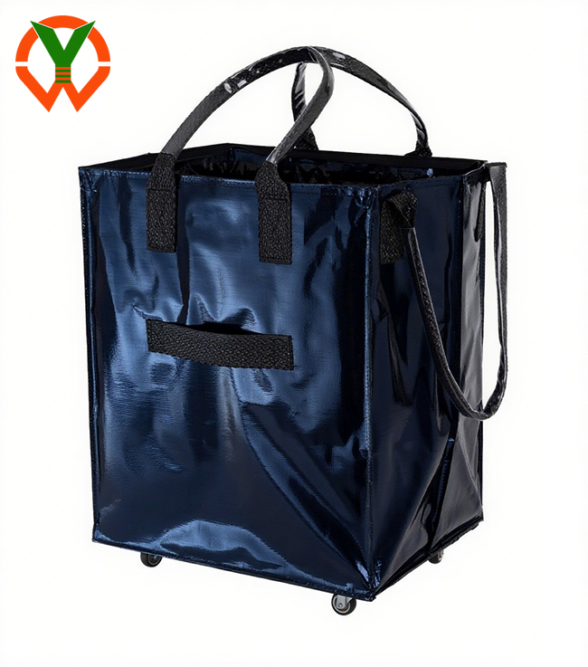 Large Reusable Shopping Bag On Wheels Rolling Tote Lightweight Grocery Bag With Handles